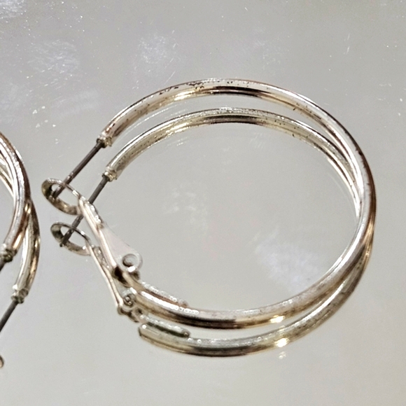 Silver Hoop Earring Bundle Of 3 - Picture 4 of 10